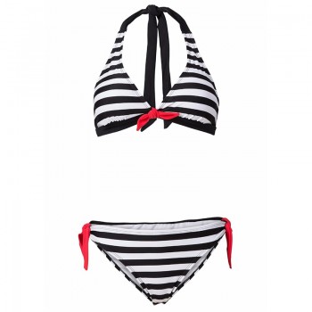 Women Swimsuit Swimwear Halter Top Plaid Brazillian Bikini Set 